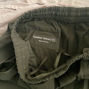 Outdoor Voices RecTrek pant, worn, green, size medium